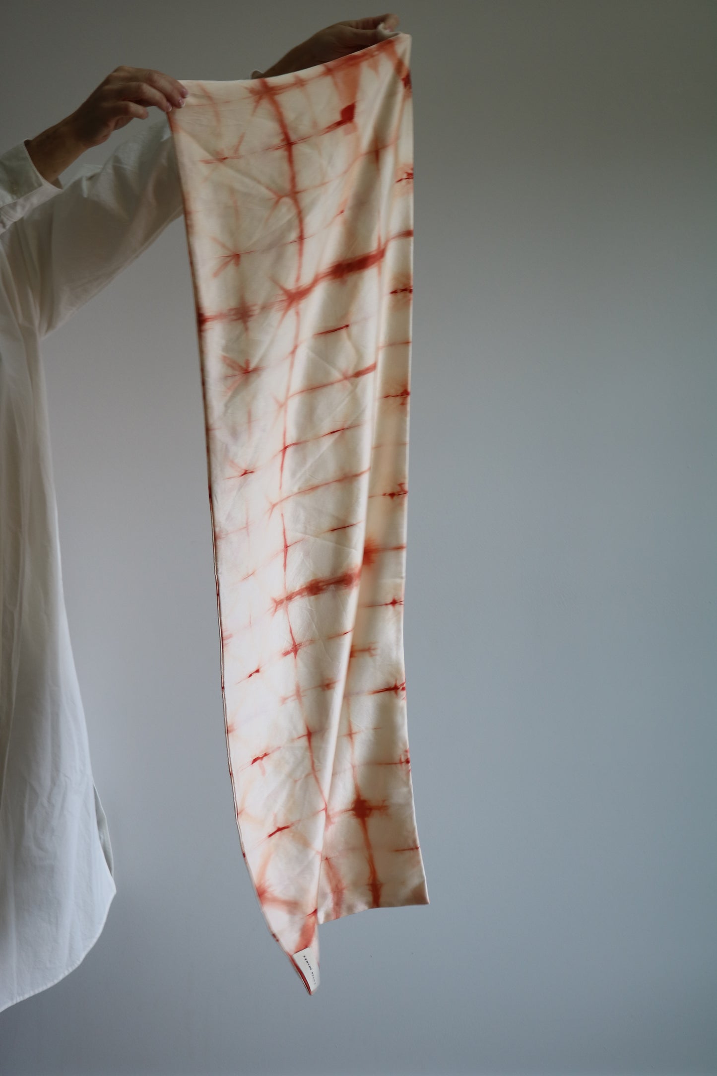 Shibori Print Silk Scarf