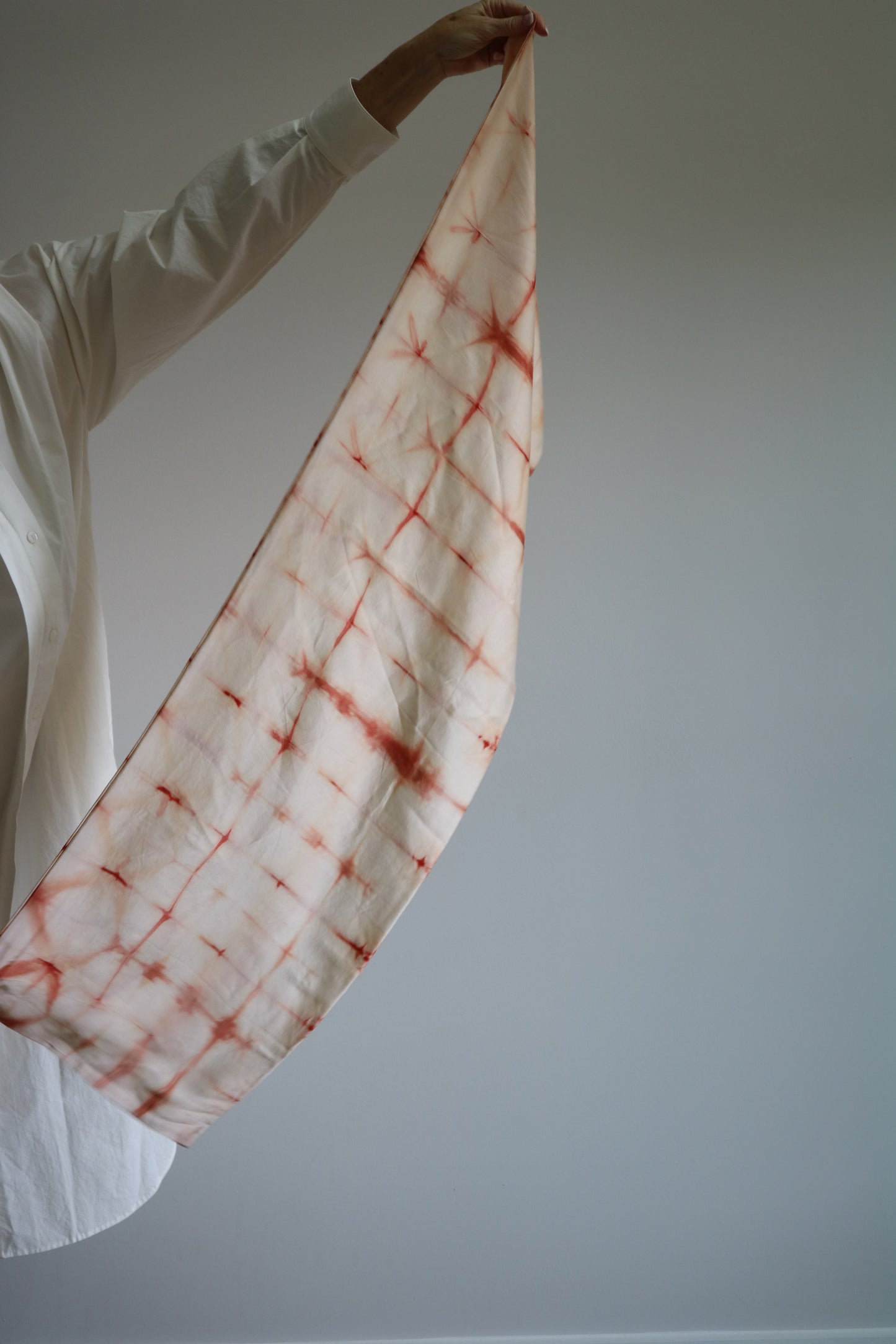 Shibori Print Silk Scarf